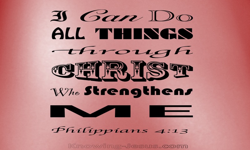 Philippians 4:13 All Things Through Christ (black)
